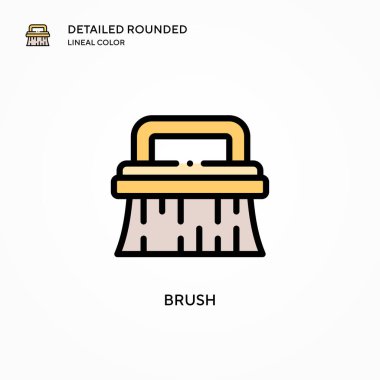 Fırça vektör simgesi. Modern vektör illüstrasyon kavramları. Düzenlemesi ve kişiselleştirmesi kolay.