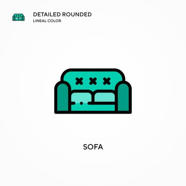 Koltuk vektör simgesi. Modern vektör illüstrasyon kavramları. Düzenlemesi ve kişiselleştirmesi kolay.