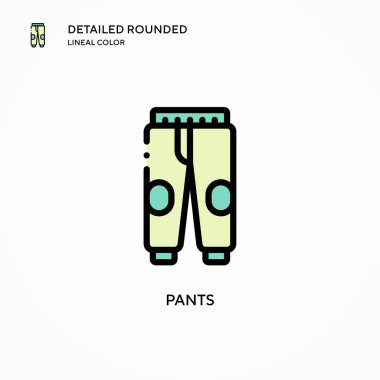 Pantolon vektör simgesi. Modern vektör illüstrasyon kavramları. Düzenlemesi ve kişiselleştirmesi kolay.