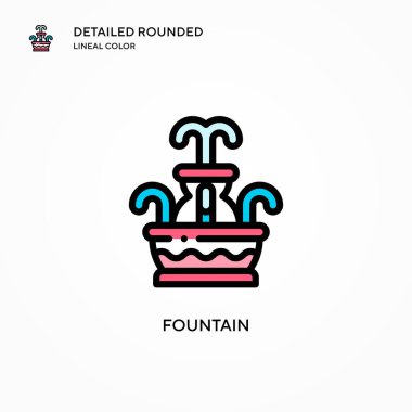 Çeşme vektör simgesi. Modern vektör illüstrasyon kavramları. Düzenlemesi ve kişiselleştirmesi kolay.