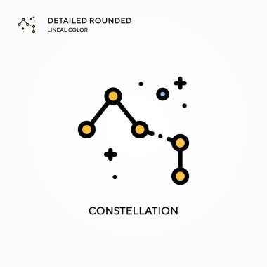 Takımyıldız vektör simgesi. Modern vektör illüstrasyon kavramları. Düzenlemesi ve kişiselleştirmesi kolay.
