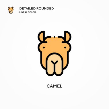 Deve vektör simgesi. Modern vektör illüstrasyon kavramları. Düzenlemesi ve kişiselleştirmesi kolay.