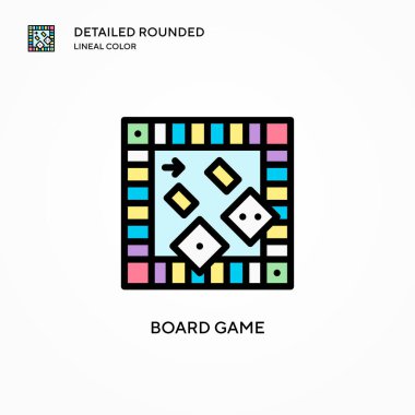 Masa oyunu vektör simgesi. Modern vektör illüstrasyon kavramları. Düzenlemesi ve kişiselleştirmesi kolay.