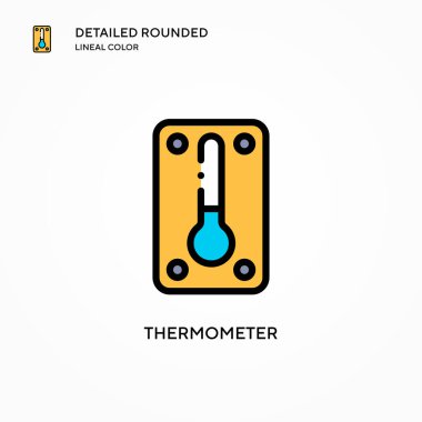Termometre vektör simgesi. Modern vektör illüstrasyon kavramları. Düzenlemesi ve kişiselleştirmesi kolay.