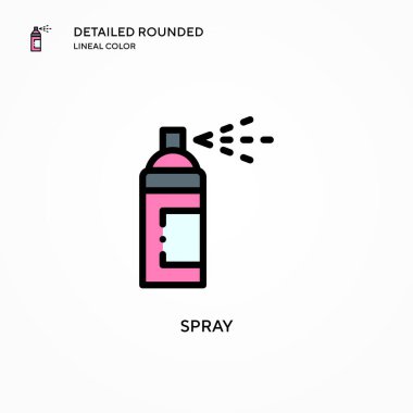 Sprey vektör simgesi. Modern vektör illüstrasyon kavramları. Düzenlemesi ve kişiselleştirmesi kolay.