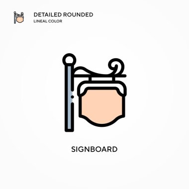 İmza vektör simgesi. Modern vektör illüstrasyon kavramları. Düzenlemesi ve kişiselleştirmesi kolay.