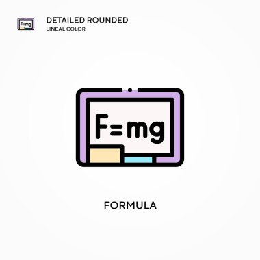 Formül vektör simgesi. Modern vektör illüstrasyon kavramları. Düzenlemesi ve kişiselleştirmesi kolay.