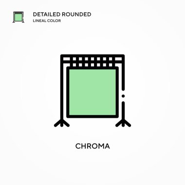 Krom vektör simgesi. Modern vektör illüstrasyon kavramları. Düzenlemesi ve kişiselleştirmesi kolay.