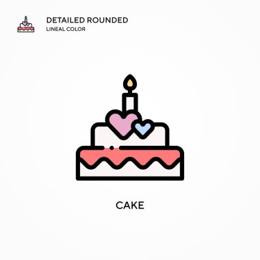 Kek vektör simgesi. Modern vektör illüstrasyon kavramları. Düzenlemesi ve kişiselleştirmesi kolay.