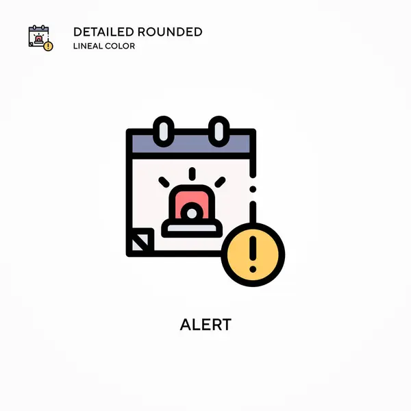 Alert Vector Icon Modern Vector Illustration Concepts Easy Edit Customize — Stock Vector