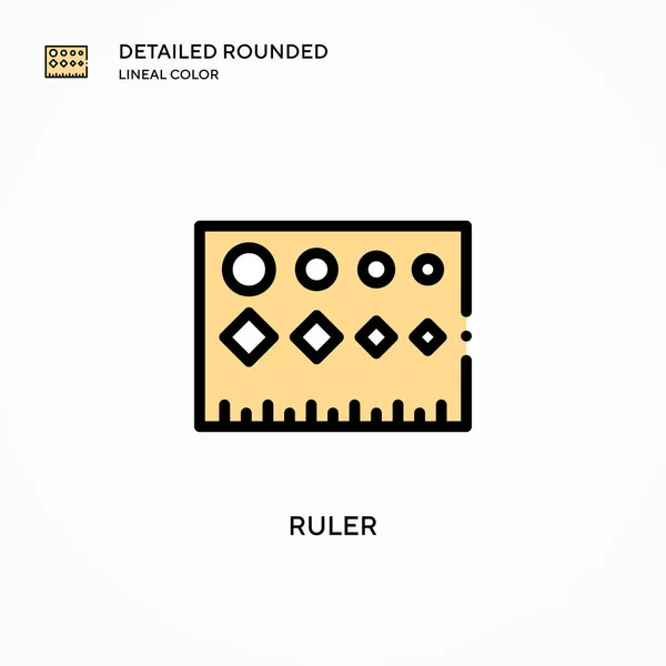 Εικονίδιο Διανύσματος Ruler Σύγχρονες Έννοιες Διανυσματικής Απεικόνισης Εύκολο Επεξεργαστείτε Και — Διανυσματικό Αρχείο