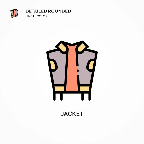 Chaqueta Icono Vector Conceptos Modernos Ilustración Vectorial Fácil Editar Personalizar — Archivo Imágenes Vectoriales