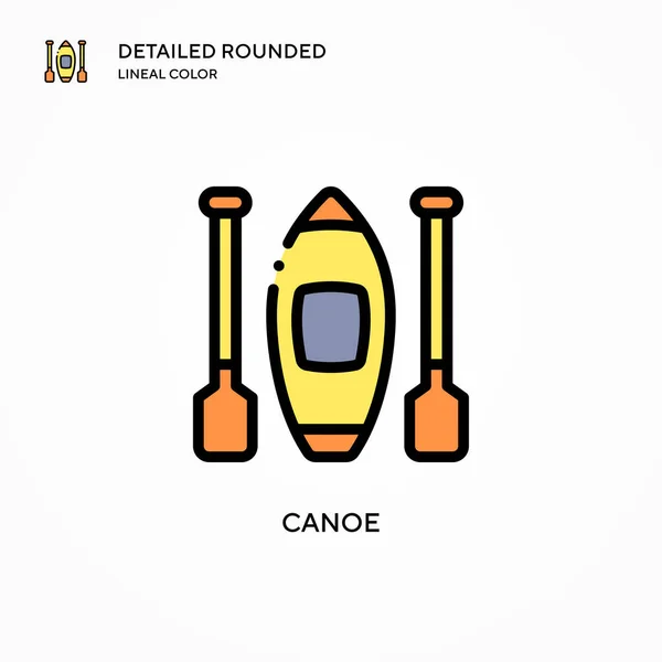 Canoe vector icon. Modern vector illustration concepts. Easy to edit and customize.