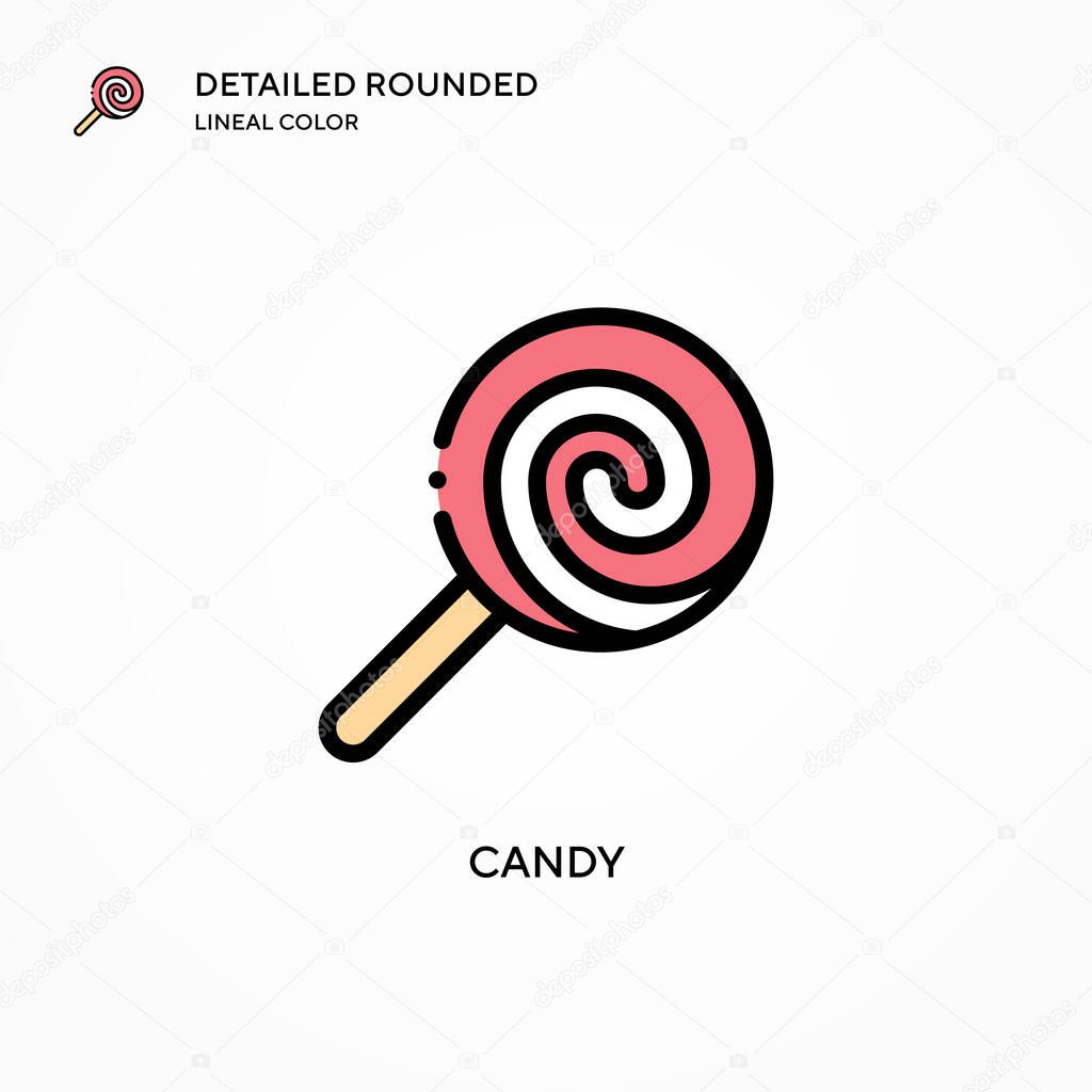 Candy vector icon. Modern vector illustration concepts. Easy to edit and customize.