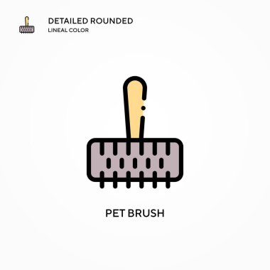 Hayvan fırçası vektör simgesi. Modern vektör illüstrasyon kavramları. Düzenlemesi ve kişiselleştirmesi kolay.