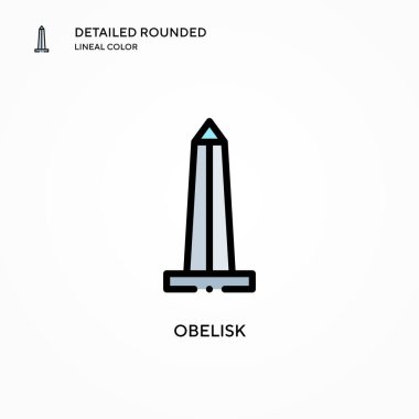 Dikilitaş vektör simgesi. Modern vektör illüstrasyon kavramları. Düzenlemesi ve kişiselleştirmesi kolay.
