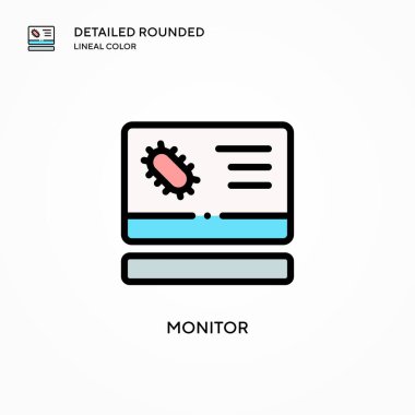 Vektör simgesini izle. Modern vektör illüstrasyon kavramları. Düzenlemesi ve kişiselleştirmesi kolay.