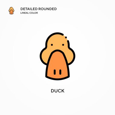 Ördek vektör simgesi. Modern vektör illüstrasyon kavramları. Düzenlemesi ve kişiselleştirmesi kolay.