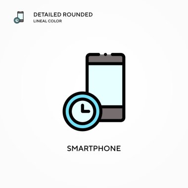 Akıllı telefon vektör simgesi. Modern vektör illüstrasyon kavramları. Düzenlemesi ve kişiselleştirmesi kolay.