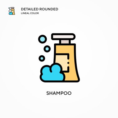 Şampuan vektör simgesi. Modern vektör illüstrasyon kavramları. Düzenlemesi ve kişiselleştirmesi kolay.