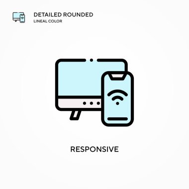 Karşılık vektör simgesi. Modern vektör illüstrasyon kavramları. Düzenlemesi ve kişiselleştirmesi kolay.