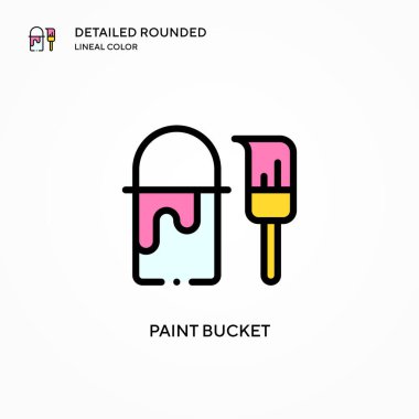 Kova vektör simgesini boya. Modern vektör illüstrasyon kavramları. Düzenlemesi ve kişiselleştirmesi kolay.