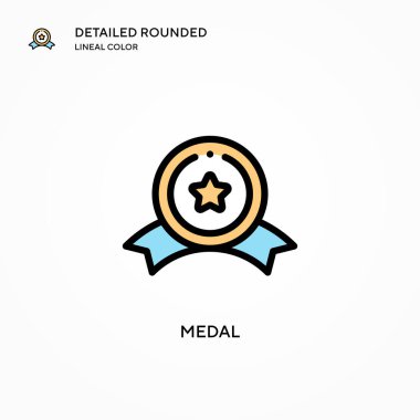 Madalya vektör simgesi. Modern vektör illüstrasyon kavramları. Düzenlemesi ve kişiselleştirmesi kolay.