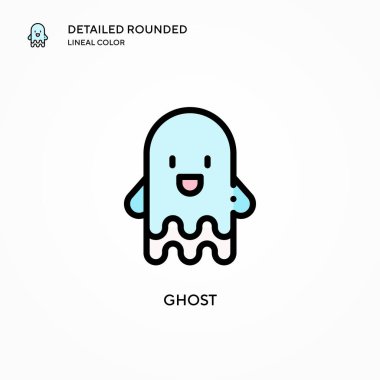Hayalet vektör simgesi. Modern vektör illüstrasyon kavramları. Düzenlemesi ve kişiselleştirmesi kolay.