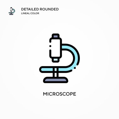 Mikroskop vektör simgesi. Modern vektör illüstrasyon kavramları. Düzenlemesi ve kişiselleştirmesi kolay.