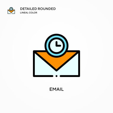 E- posta vektör simgesi. Modern vektör illüstrasyon kavramları. Düzenlemesi ve kişiselleştirmesi kolay.