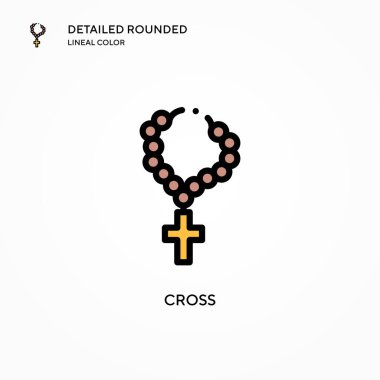 Vektör simgesi çapraz. Modern vektör illüstrasyon kavramları. Düzenlemesi ve kişiselleştirmesi kolay.