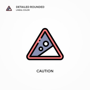 Dikkat vektör simgesi. Modern vektör illüstrasyon kavramları. Düzenlemesi ve kişiselleştirmesi kolay.