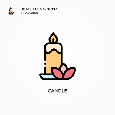 Mum vektör simgesi. Modern vektör illüstrasyon kavramları. Düzenlemesi ve kişiselleştirmesi kolay.