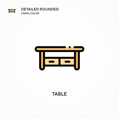 Tablo vektör simgesi. Modern vektör illüstrasyon kavramları. Düzenlemesi ve kişiselleştirmesi kolay.