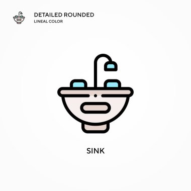 Batırma vektör simgesi. Modern vektör illüstrasyon kavramları. Düzenlemesi ve kişiselleştirmesi kolay.