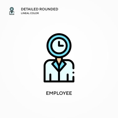 Çalışan vektör simgesi. Modern vektör illüstrasyon kavramları. Düzenlemesi ve kişiselleştirmesi kolay.