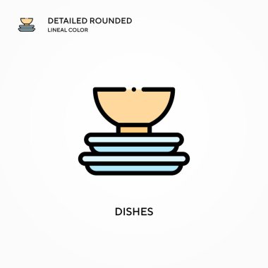 Tabak vektör simgesi. Modern vektör illüstrasyon kavramları. Düzenlemesi ve kişiselleştirmesi kolay.