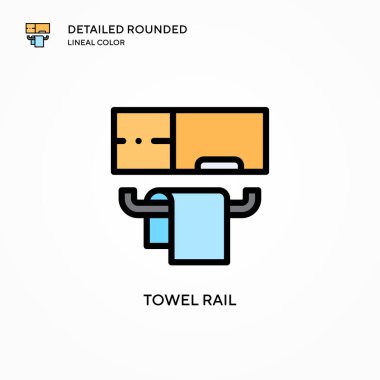 Havlu ray vektör simgesi. Modern vektör illüstrasyon kavramları. Düzenlemesi ve kişiselleştirmesi kolay.