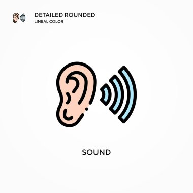 Ses vektör simgesi. Modern vektör illüstrasyon kavramları. Düzenlemesi ve kişiselleştirmesi kolay.