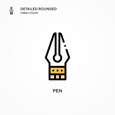 Kalem vektör simgesi. Modern vektör illüstrasyon kavramları. Düzenlemesi ve kişiselleştirmesi kolay.