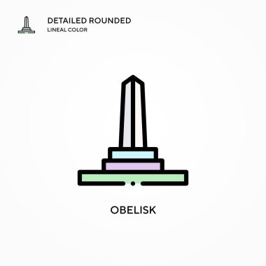 Dikilitaş vektör simgesi. Modern vektör illüstrasyon kavramları. Düzenlemesi ve kişiselleştirmesi kolay.
