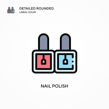 Oje vektör ikonu. Modern vektör illüstrasyon kavramları. Düzenlemesi ve kişiselleştirmesi kolay.