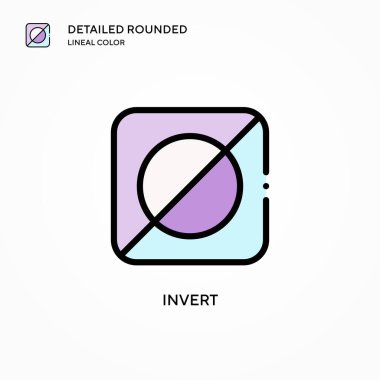 Vektör simgesini tersine çevir. Modern vektör illüstrasyon kavramları. Düzenlemesi ve kişiselleştirmesi kolay.