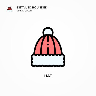 Şapka vektör simgesi. Modern vektör illüstrasyon kavramları. Düzenlemesi ve kişiselleştirmesi kolay.