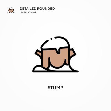 Stump vektör simgesi. Modern vektör illüstrasyon kavramları. Düzenlemesi ve kişiselleştirmesi kolay.