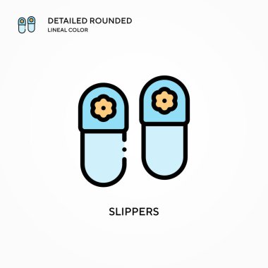 Terlik vektör simgesi. Modern vektör illüstrasyon kavramları. Düzenlemesi ve kişiselleştirmesi kolay.