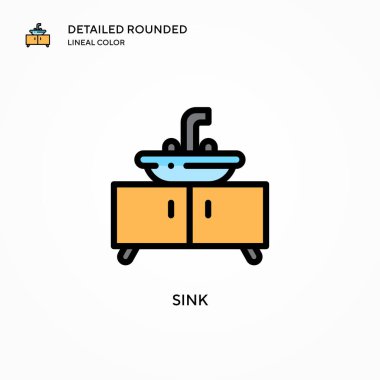 Batırma vektör simgesi. Modern vektör illüstrasyon kavramları. Düzenlemesi ve kişiselleştirmesi kolay.