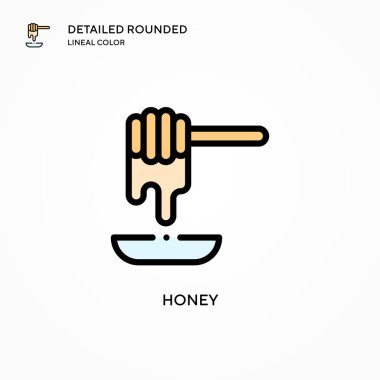 Bal vektörü simgesi. Modern vektör illüstrasyon kavramları. Düzenlemesi ve kişiselleştirmesi kolay.