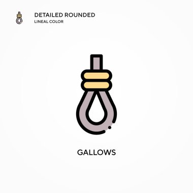 Darağacı vektör simgesi. Modern vektör illüstrasyon kavramları. Düzenlemesi ve kişiselleştirmesi kolay.