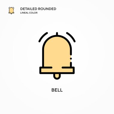 Çan vektör simgesi. Modern vektör illüstrasyon kavramları. Düzenlemesi ve kişiselleştirmesi kolay.